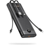 Veektomx Power Bank 30000 Mah, 22.5w Batterie Externe Charge Rapide Avec 4 Câbles Intégrés, Chargeur Externe Batterie Portable Avec Led Display, Usb C Powerbank Compatible Avec Iphone/Samsung..