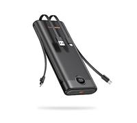 VEEKTOMX Power Bank 30000 mAh, 22.5W Batterie Externe Charge Rapide avec 4 Câbles Intégrés, Chargeur Externe Batterie Portable avec LED Display, USB C Powerbank Compatible avec iPhone/Samsung..