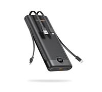 VEEKTOMX Power Bank 30000mAh PD 22,5W Powerbank avec câbles intégrés Chargeur Portable USB C avec 4 Sorties & 2 entrées Batteries externes de téléphone Portable Compatible avec iPhone/Pixel, et Plus
