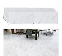 VEELIKE Dalle PVC Adhesive Sol Marbre Blanc 24 Pièces Carrelage Adhesif Sol Marbre Blanc Carreaux Adhesif Cuisine Imperméable Stickers Carrelage Salle de Bain Dalle PVC Garage Salon 60 cm x 30 cm