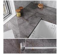 VEELIKE Papier Adhesif Marbre Gris Or Papier Peint Marbre Vintage Papier Autocollant Marbre Vinyle Adhesif Cuisine Credence Adhesif Mural Lavable Rouleau Adhesif Decoratif Salle de Bain 81cm×300cm