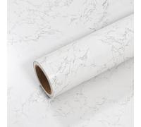 VEELIKE Papier contact effet marbre mat pour comptoirs de cuisine, comptoir de cuisine, papier peint autocollant en vinyle pour salle de bain - 40 x 900 cm