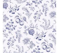 VEELIKE Papier peint à motif floral de fruits bleus vintage bleu à coller et à décoller pour chambre à coucher, salle de bain, chambre d'enfant, 45 x 300 cm, papier peint mural adhésif bleu amovible