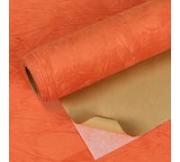 VEELIKE Papier Peint Adhesif Mural Orange Papier Peint Velours Froissé Orange 40 cm × 300 cm Adhesif pour Meuble Chambre Tiroirs Doublure Papiers Peints Tissu Velours Doux Decoratifs Boîte à Bijoux