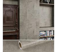 VEELIKE Papier peint autocollant en béton texturé pour comptoirs de cuisine, chambre à coucher, murs, tables, armoires - Taupe vieilli - 40 x 300 cm