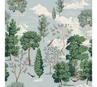 VEELIKE Papier peint forêt exotique vintage oiseaux arbre papier peint vert paysage forêt papier peint pour meubles de chambre à coucher autocollants papier contact à motifs armoires de salle de bain
