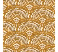 VEELIKE Papier Peint Géométrique Jaune Moutarde Vintage 44,5 x 300 cm Papier Peint Graphique Abstrait Rouleau Adhesif pour Meuble Adhesif Mural Decoratif Chambre Salle de Bain Armoires Amovible