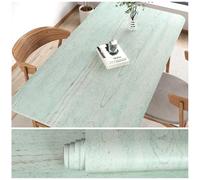VEELIKE Papier Peint Imitation Bois Vert Vintage Papier Peint Adhesif Bois Vert Gris Papier Adhésif pour Meuble Chambre Stickers Effet Bois Salle de Bain Vinyle Adhesif Cuisine Lavable 40cm × 300cm