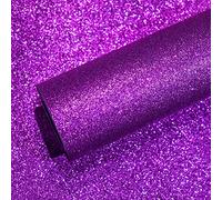 VEELIKE Papier Peint Pailleté Violet Papier Peint Violette Paillette Papier Adhesif pour Meuble Stickers Meuble Fille Chambre Papier Adhesif pour Meuble Papier Adhésif Décoratif Salon 40cmx300cm