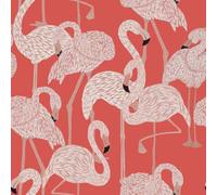 VEELIKE Papier peint rose pastèque flamant rose à décoller et à coller, papier peint mural amovible pour chambre à coucher, chambre d'enfant, 45 x 300 cm, papier contact rose pour murs, armoires,