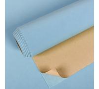VEELIKE Papier Peint Velours Bleu Clair Papier Peint Bleu Tissu Velours Floqué 40 cm × 300 cm Rouleau Adhesif pour Meuble Doublure Tiroir de Chambre Boîte à Bijoux Papiers Peints Decoration Amovible