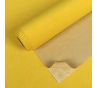 VEELIKE Papier Peint Velours Jaune Vintage Papier Peint Adhesif Jaune Papier Adhésif pour Meuble Boîte à Bijoux 40 cm x 300 cm Papier Peint Tissu Velours Floqué Doublure Tiroir Chambre Amovible