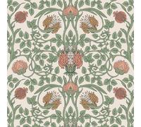 VEELIKE Rétro Papier Peint Fleuri Bohème Art Nouveau William Morris Papier Peint Feuillage Beige Vintage 44,5 cm x 300 cm Papiers Peints Floral Adhesif Mural Decoratif Chambre Salle de Bain Salon