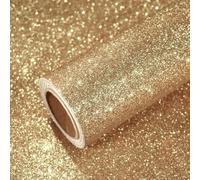 VEELIKE Rouleau de papier peint autocollant amovible en tissu à paillettes pour décoration de chambre, armoires