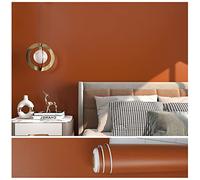 VEELIKE Rouleau de papier peint autocollant amovible pour salle de bain, salon, comptoirs, table, étagère - Marron caramel mat - 40 x 300 cm