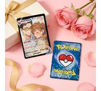 VEELU Carte Poke Personnalisé Couple avec Photo, Cartes Portrait Pokes mon Personnalisable, Cadeau Unique pour Anniversaire de Mariage, la Saint-Valentin, Anniversaire