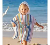VEELU Personnalisée Serviette De Bain avec Nom Capuche Serviette De Plage Microfibre Cape De Bain Bebe Super Doux Poncho pour Filles Garçons
