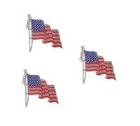 Veemoon 1/2/3 Pcs Épinglettes Drapeau USA En - Broches Patriotique Pour Hommes Et Femmes - Idéal Pour Vétérans Et Célébrations Nationales