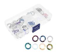 Veemoon 1 Boîte bague ange cercle boucle d'oreille clou bracelet personnalise accessoire telephone portable colliers colier manucure accessoires décor de manucure anneaux de verre un verre