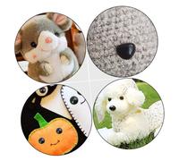 Veemoon 1 boîte Boîte de Yeux et Nez Plastique pour Poupées DIY Matériaux Sûrs avec Dos Autocollant Décoration pour Jouets Faits Main Kit Complet pour Amigurumis et Marionnettes