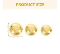 Veemoon 1 boîte Perles Demi Rondes Nacrées Dorées pour Ongles Accessoires DIY de Décoration Dart Dongles Perles Délicates pour Artisanales