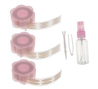 Veemoon 1 Ensemble Autocollants Invisibles Double Paupière Dentelle Pince et Spray Adhésif Confortable et Améliorant des Yeux Design Transparent et Naturel pour