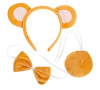Veemoon 1 Ensemble Bandeau Oreilles Ours Peluche Nœuds et Queue Accessoire Adorable pour Cosplay Photographie Fêtes