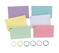 Veemoon 1 ensemble Bloc Notes Colorés avec Anneaux Ensemble de de Notes Lignés pour Mémos et de Papeterie Couverture Transparente et Design Pratique