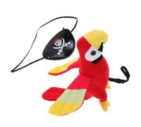 Veemoon 1 ensemble d'accessoires pour perroquet pirate en peluche et masque pour les yeux pour Halloween adorable pour décoration d'intérieur, fournitures, décorations d'anniversaire