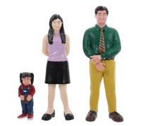 Veemoon 1 Ensemble De Figurines De Famille Factices pour Table De Sable pour Mini Figurines Réelles Familles Personnes Filles Maison De Poupée Poupées Enfants Table De Sable pour