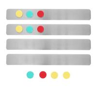 Veemoon 1 ensemble de tableau d'affichage magnétique : bandes | Tableau mémo en fer - Bandes de tableau blanc argentées avec aimants colorés pour salle de ureau, cuisine,