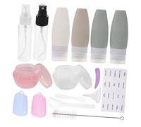 Veemoon 1 ensemble Flacon de Voyage Vide Silicone Set de Récipients Cosmétiques Rechargeables pour Lotions et Crèmes avec Outils de Rangement pour Voyage et Organisation des Produits de