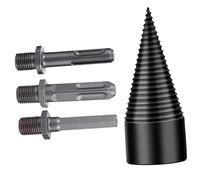 Veemoon 1 ensemble Foret de Fendage de Outil de Fendage de Bûches Électrique avec Raccords pour Perceuse pour Dur et Pratique et Durable