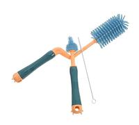 Veemoon 1 ensemble Set de Nettoyage de Bouteilles Silicone Goupillon Portable pour Biberons Tétines et Pailles avec Brosse Rotative pour Nettoyage et Pratique