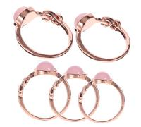 Veemoon 1 Jeu Bague Pierre De Lune Plusieurs Anneau Bague Pour Femme Bagues De Fiançailles Bague Femme Bijoux Bagues Pour Femmes Bijoux En Pierre De Lune Alliage De Zinc 5 Pièces