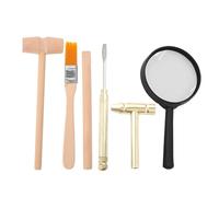 Veemoon 1 jeu d'outils archéologiques pour travaux funéraires - Kit de recherche au trésor de pirate - Bricolage - Jouet archéologique - Outil archéologique - Kit funéraire en bois