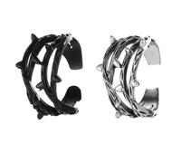 Veemoon 1 Jeu Vintage De Anneaux Ouverts De Style Rétro Pour Accessoire Élégant Pour Toutes Occasions 2 Pièces