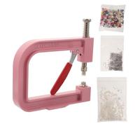 Veemoon 1 outil de sertissage de perles à main avec presse, perles et | Kit de sertissage de perles manuel comprenant une perle sans trou, des rivets et une pince à épiler. Facile à fixer sur