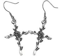 Veemoon 1 Paire Boucles D'oreilles Croix Rose Boucles D'oreilles Pour Les Filles Boucles D'oreilles Rétro Boucles D'oreilles Anciennes Boucles D'oreilles Femme Décoration D'oreille Alliage