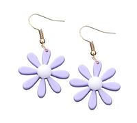 Veemoon 1 Paire boucles d'oreilles fleur étalon violet Marguerite floral doux ornements d'oreille accessoires simples gouttes uniques boucles d'oreilles en forme de fleur