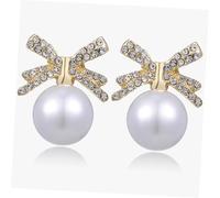 Veemoon 1 Paire Boucles d'oreilles perle goujons de perles boucles d'oreilles en perles pour femmes boucles d'oreilles en suspens pour les femmes boucles d'oreilles pour les femmes alliage