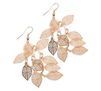 Veemoon 1 Paire De Boucles D'Oreilles Chandelier 65 Cuivre Doré