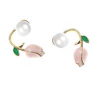 Veemoon 1 Paire De Boucles D'Oreilles En Perles Boucles D'Oreilles Tulipes Petites Boucles D'Oreilles Pour Femmes Boucles D'Oreilles Fleurs Pour Filles Boucles