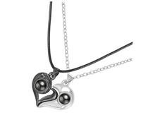 Veemoon 1 Paire De Colliers De Projection D'Amour Colliers En Forme De Cœur Colliers Pour Couples Colliers Aimantés En Forme De Cœur Colliers Assortis Colliers Projecteurs