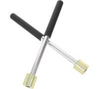 Veemoon 1 paire de maillets de batterie en caoutchouc avec poignée en | Maillets pour jouer du tongue drum, baguettes à embouts en caoutchouc pour la frappe du handpan