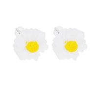 Veemoon 1 Paire Oreille De Mode Pendante Boucles D'oreilles Marguerite Floral Fille Bijoux D'oreille Boucle D'oreille Femme D'oreille Blanche