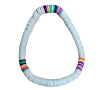 Veemoon 1 Pièce Bracelet en argile polymère coloré bracelets en argile Perles d'argile bracelets de couple mignon hand rope bracelet en pâte polymère blanche