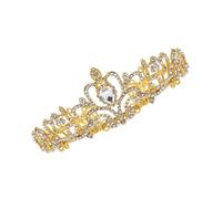 Veemoon 1 pièce Diadème de Mariée avec Couronne pour Fête et Mariage Accessoire pour Filles et Adultes pour Photographie et Célébrations