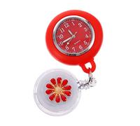 Veemoon 1 Pièce Montre de Allaitement Pendaison infirmières Uniforme pour Montres infirmière suspendues à Clipser Montre de Soins Infirmiers Matériau du boîtier : Alliage Rouge