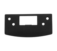 Veemoon 1 plaque de gâche de porte, 10 x 5 cm, coins arrondis, noire | Plaques de verrouillage de porte à rebord allongé en acier inoxydable, avec vis, pour portes intérieures et extérieures.